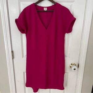 A New Day Pink V Neck Shift Dress